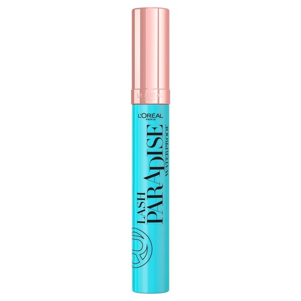 L’Oréal Paris Wasserfeste Wimperntusche für intensives Volumen und spektakuläre Länge, Für empfindliche Augen geeignet, Lash Paradise Waterproof Mascara, Schwarz, 1 Stück