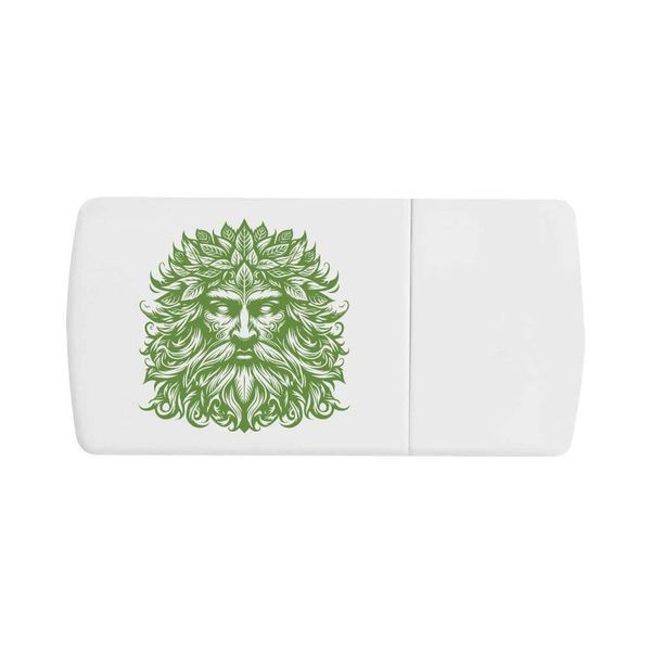 'Green Man Face' Pill Box with Tablet Splitter (PI00034224)