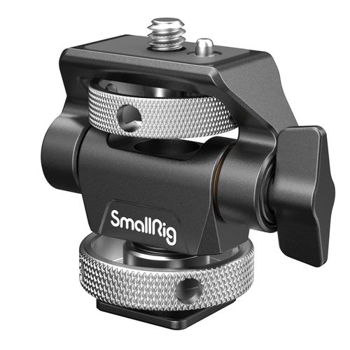 SmallRig Monitor Mount 360 Degree Left and Right Rotatable 180 Degree Front and Back / Rotates and Tilts Monitors / For 5" and 7" Monitors / With Elastic Positioning Pin and Cold Shoe Bracket 2905B