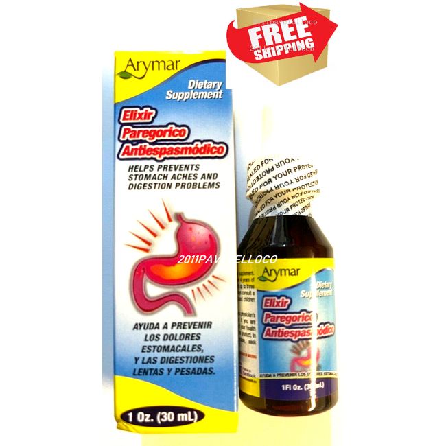 Elixir Paregorico Antiespasmodico for Stomach Aches and digestion problems