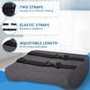 Lumbar Support Pillow for Chair Car Adjustable Straps Memory Foam Grey