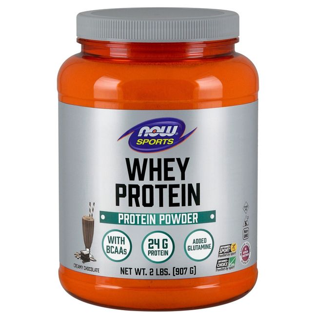 NOW Foods Whey Protein Creamy Chocolate, 2 lb Powder