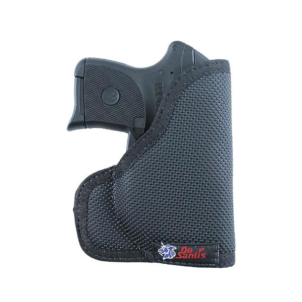 DeSantis Nemesis Pocket Holster For Pistols, Made of Quality Tacky Material, Ambidextrous, Unisex Gun Holster, Fits RUGER LCP/LCP II with CrimsonTrace Laser, Black