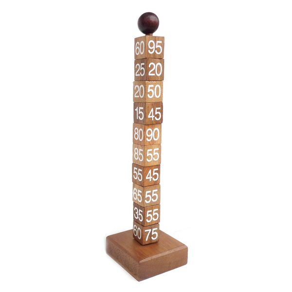 Logica Puzzles Art. Math Tower - Brain Teaser in Fine Wood - Difficulty 5/6 Incredible - Euclide Collection