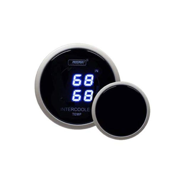 Intercooler Air Intake Temperature Gauge with Dual Display in/Out