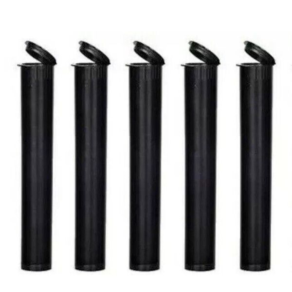 Doob Tube Airtight Solid Black Squeeze Blunt Joint Container Waterproof  5 pcs