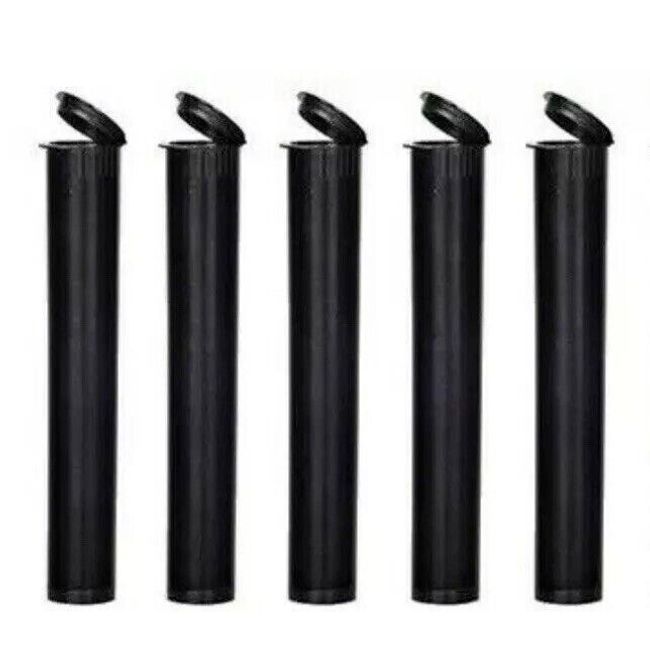 Doob Tube Airtight Solid Black Squeeze Blunt Joint Container Waterproof  5 pcs