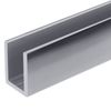 Polished Stainless 3/8" Fixed Panel Shower Door Deep U-Channel -  18" Stock Le