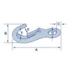 Quick Release Snap Hook with Fixed Eye Size 0 (55MM Stainless Steel Boat Shackle Attachment)