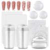 EBANKU 3PCS Clear Nail Stamper Silicone Jelly Stampers with 4PCS Scrapers and 3PCS Silicone Replace Nail Art Stamper Heads for Manicure Tools