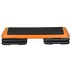 43'' Exercise Aerobic Step Platform Adjustable Fitness Stepper w/4 Risers Orange