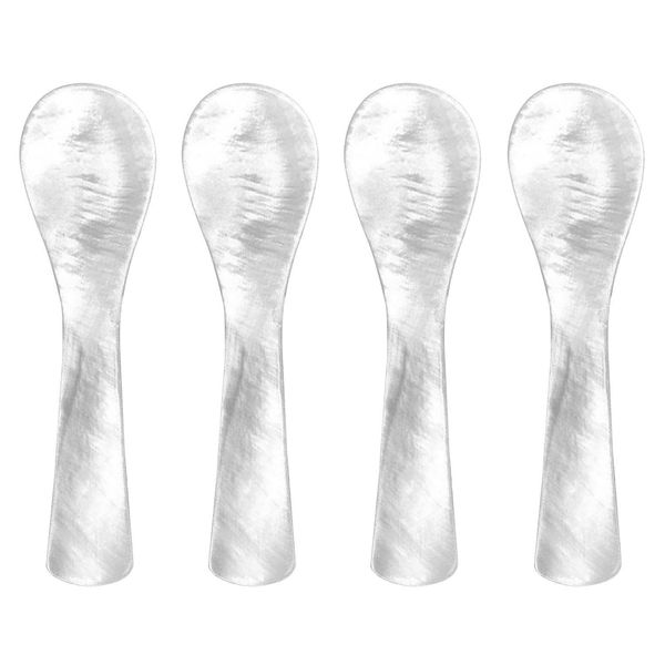 4 Pieces Shell Spoons, Creative Tableware, Kitchen Tools, Dip Applicators, Dessert Spoons.