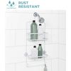 Zenna Home Hanging Over-the-Shower Caddy, 2 Baskets, White