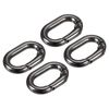 sourcing map Spring Oval Ring, 4Pcs 1.93 Inch Round Spring Snap Clip Trigger Spring Keyring Buckle for Bags Purses Keychain, Dark Grey