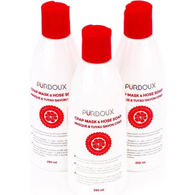 New Purdoux Grapefruit Cleaning Soap for Hose (3 Bottle 250mL/8.04 oz Pack)