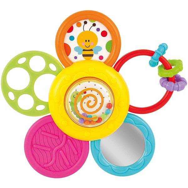 KiddoLab Infant Spin, Rattle and Teether Toy. Baby Multi-use Toy for Better Relaxation and Sleep - Activity Toy for Babies and Toddlers, Develops Fine Motor Skills. Age: 6-12 Months Old and Up