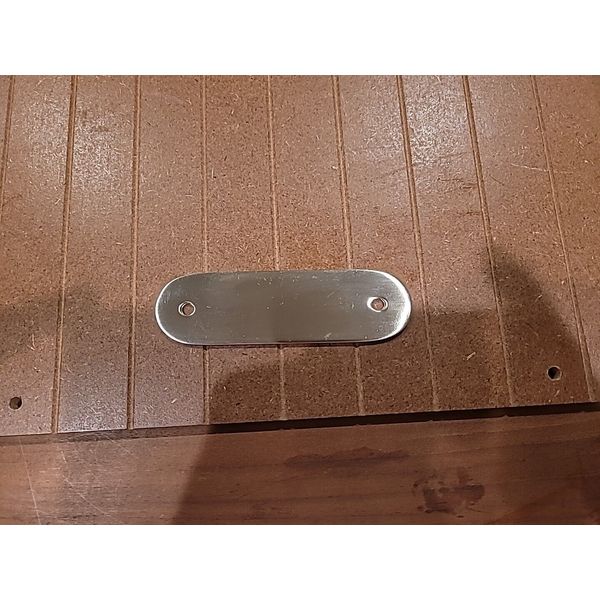 Rectangle/oblong 3 in CC Backplates For Drawer Pulls In Polished Nickel Finish