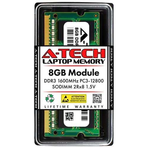 A-Tech 8GB Memory RAM for Lenovo Thinkpad W520 4284 - DDR3 1600MHz PC3-12800 Non ECC SO-DIMM 2Rx8 1.5V - Single Laptop & Notebook