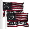G128 2 Pack: We the People American Flag 3x5 Ft Printed 150D Polyester