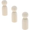 Wood Peg Dolls, Peg Doll Kit (1.77 inches, 50-Pack)
