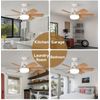 Wood Grain Remote Socket Fan Light ,20" E26 Base Screw in Small Ceiling Fan NEW