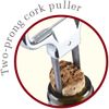 Vacu Vin Cork Puller,Silver,10.5x16x1.4 cm