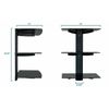 Mount-It! Floating Wall Mounted AV Entertainment Shelf | 3 Black Tempered Glass