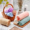 12 Pieces Microfiber Facial Wash Cloth Makeup Remover Cloths Reusable Face Wash Cloth Cleansing Towel Soft Face Washcloth for Face, 10 x 10 Inch(Pink, Green, Brown, Purple, Blue, Beige)