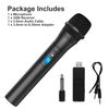 Professional Wireless VHF Microphone Handheld Karaoke Mic System w/ USB Receiver