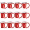 Fun Express 2" Red Plastic Cup with Red & White Wrist Coil Keychains - 12 Pieces
