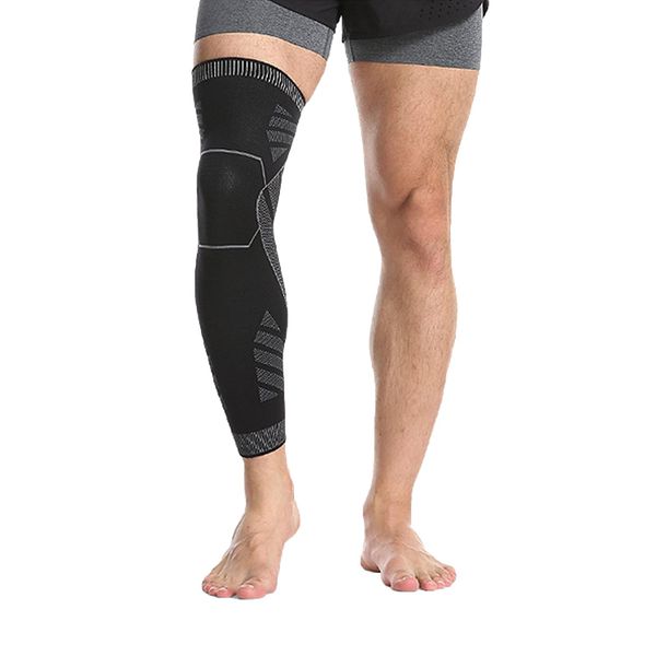 SOLO ACTFIT Full Leg Compression Sleeves Anti-Slip Long Leg Support Sleeves Bandage Knee Brace Leg Warmer for Basketball, Football, Running, Cycling (M, Single)