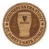 Guinness Wooden Coaster - Pint Design (9x9cm)