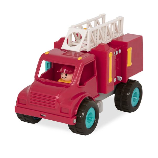 Battat – Toy Fire Truck & Figures – Classic Toddler Trucks – Red Fire Engine Toy – Soft Rubber Wheels – 18 Months + – Fire Engine