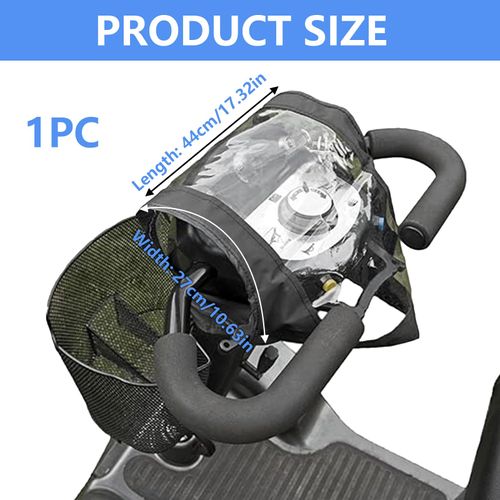 Mobility Scooter Control Panel, Waterproof Clear Tiller Cover, Universal Black Tiller Top Protection Console Cover Accessories for Elderly Mobility Scooter Electric Wheelchair Storage Arm Joystick