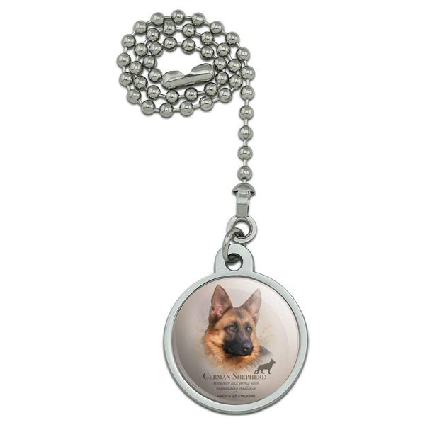 GRAPHICS & MORE German Shepherd Dog Breed Ceiling Fan and Light Pull Chain