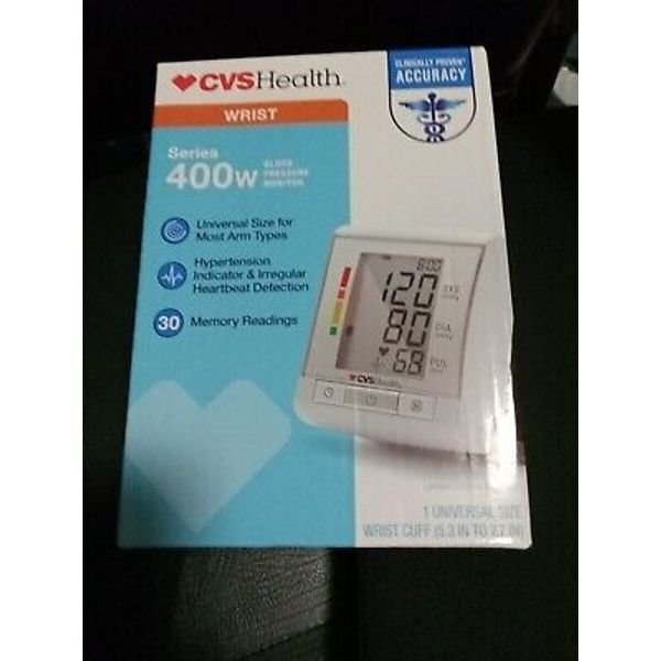 CVS Health 400W BLOOD PRESSURE MONITOR Wrist Cuff DIGITAL  $58.99 retail