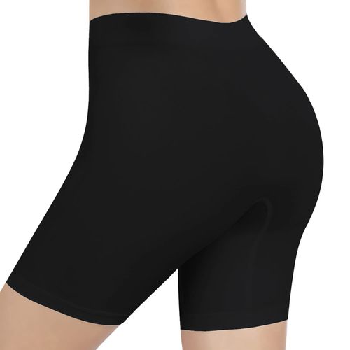 BESTENA Women's Comfortably Smooth Slip Short Panty(Black,Large)