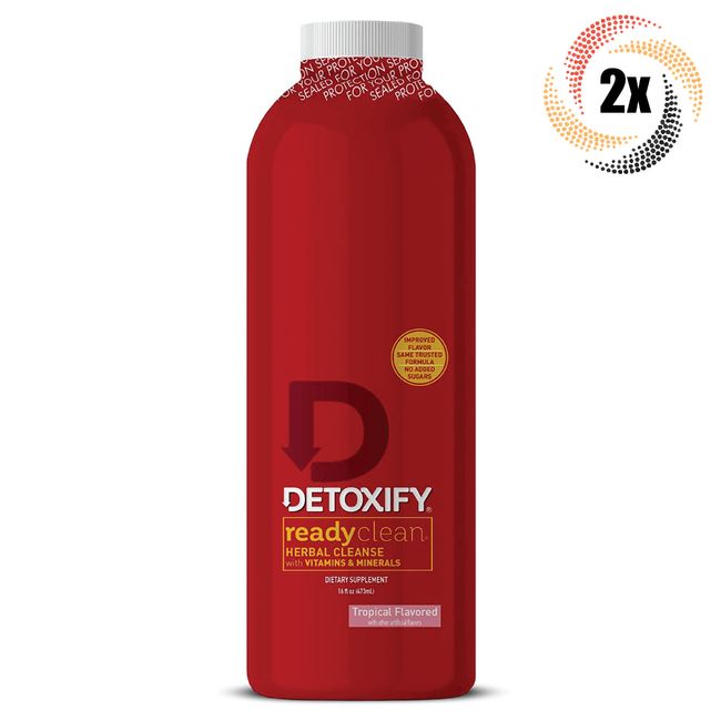 2x Bottles Ready Clean Detoxify Tropical Herbal Cleanse | 16oz | Fast Shipping