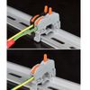 UOHGDPY DIN Rail Terminal Blocks kit,Universal Compact Wire Wiring Connector (10 pcs connectors+Article in Parallel+ Digital Identification+Screw)