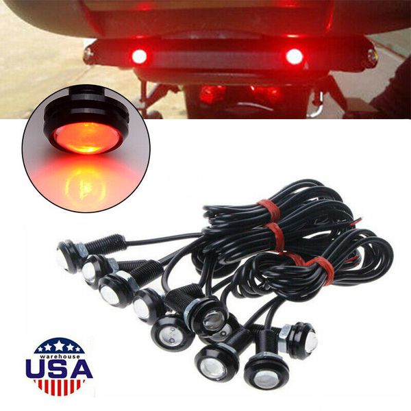 Red LED 12V Eagle Eye Brake Running Tail Signal Light Universal For Motorcycle