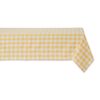 DII Checkered Tabletop Collection 100% Cotton, Machine Washable, Tablecloth, 52x52, Yellow