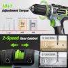 WORKPRO 157PCS Cordless Drill Combo Kit Power Tool Set 20V Cordless Drill Driver