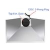30 '' Stainless Steel Silver Three-Speed Wall-Mounted Range Hood Button Controls