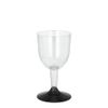 200 Disposable White Wine Glasses, 0.1 Litre, Transparent, PS, Diameter 6.7 cm, 11 cm