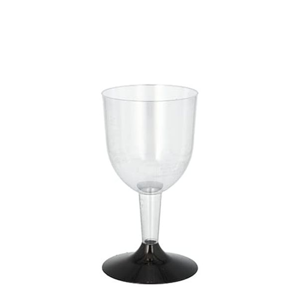 200 Disposable White Wine Glasses, 0.1 Litre, Transparent, PS, Diameter 6.7 cm, 11 cm