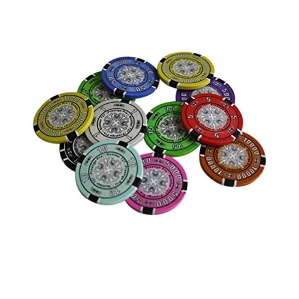 Prestige Pro 14gm Clay Poker Chip Sample Set - 10 New Chips