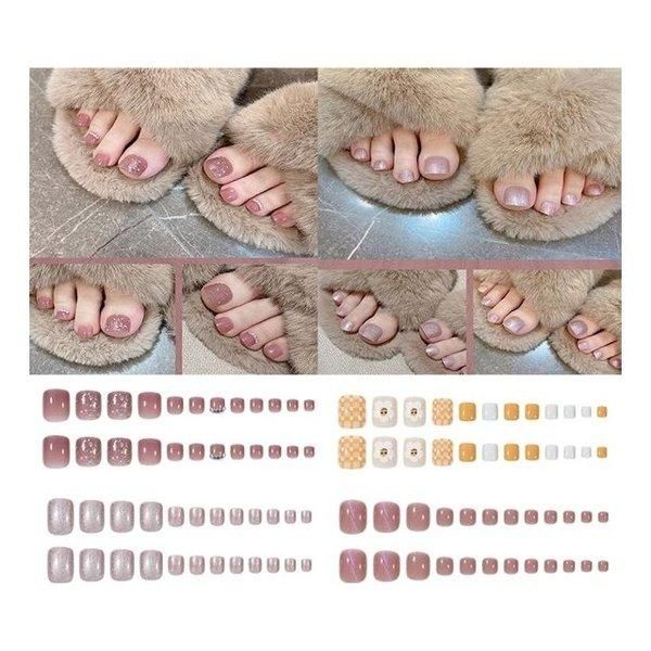 [Shinsegae Mall] Kiming Premium Nail Art Collection 24pcs Stick-on Nail Art Summer (WADA921)