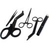 5 Black EMT/ Paramedic Tools Kit Scissors Forceps Shears Penlight with Holster