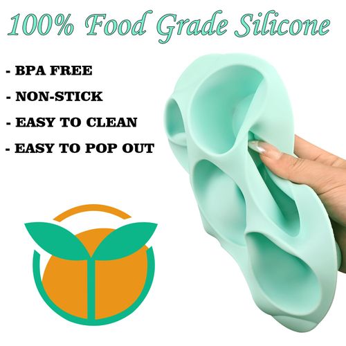 Sakolla 2 Pack Silicone Egg Bite Molds for Air Fryer, Nonstick 7 Cups Air Fryer Muffin Pan for Baking Egg Bite, Mini Muffins, Tart, Mini Cupcake and Quiche (Pink + Green)