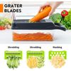 Multifunctional Vegetable Slicer with Accessories, Sharp Blades for Fruits and Vegetables